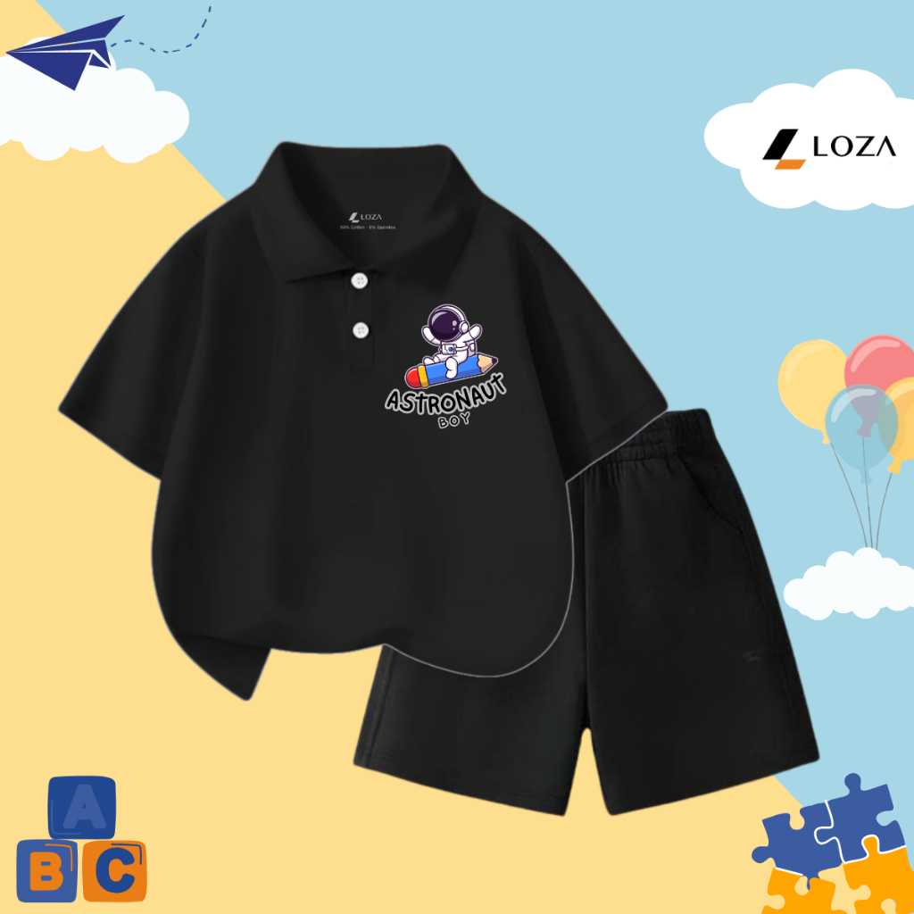 Bộ cộc bé trai in hình Phi hành gia - Loza Kids BO298_thumbnail_1