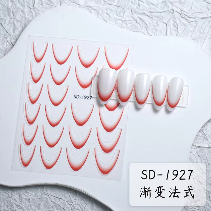 Sticker nail SD-1927 omber fen French