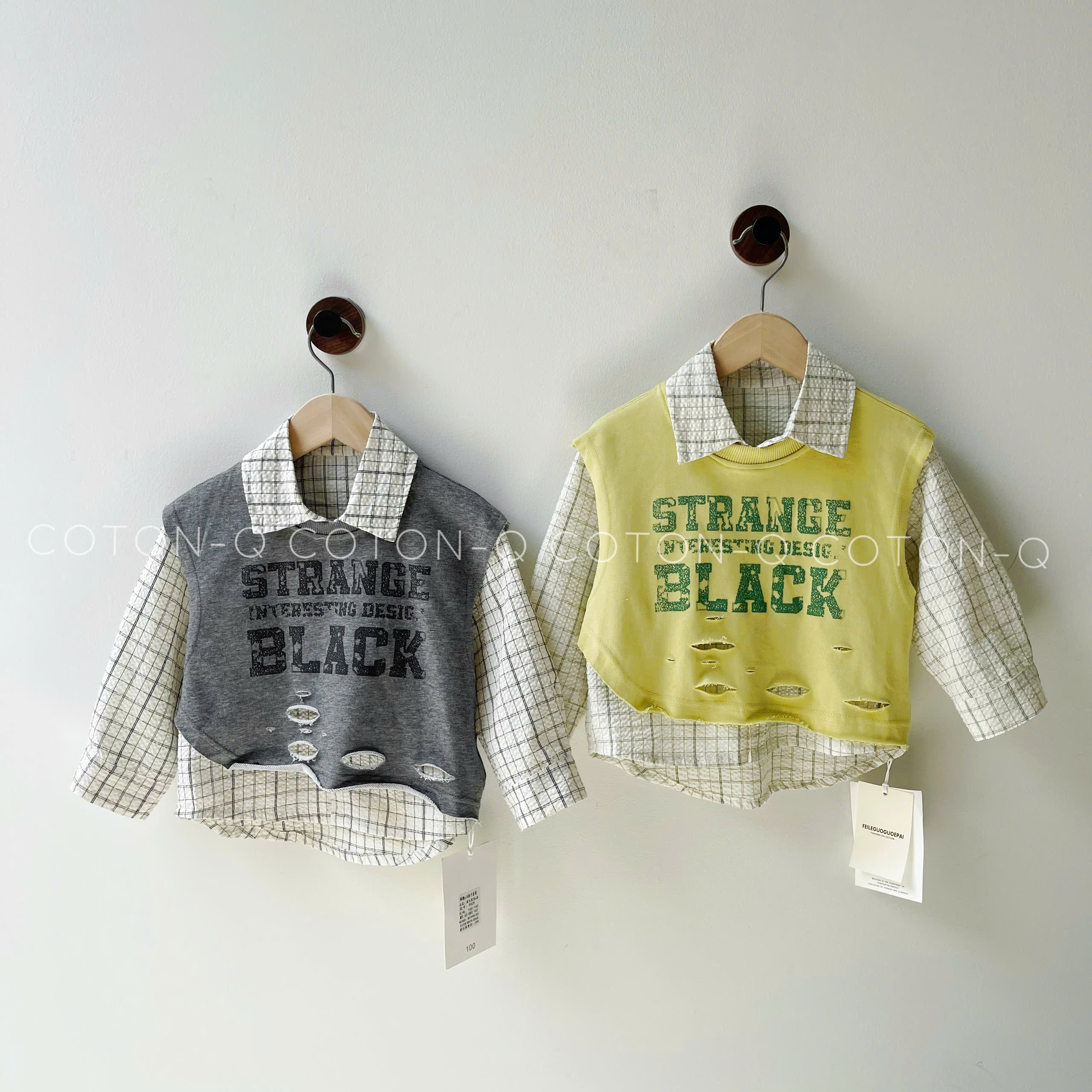 HE55 Set áo somi + áo sát nách ( XÁM )