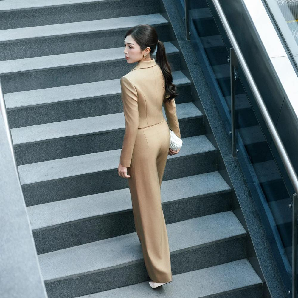 Q059 - Quần suông nâu tây