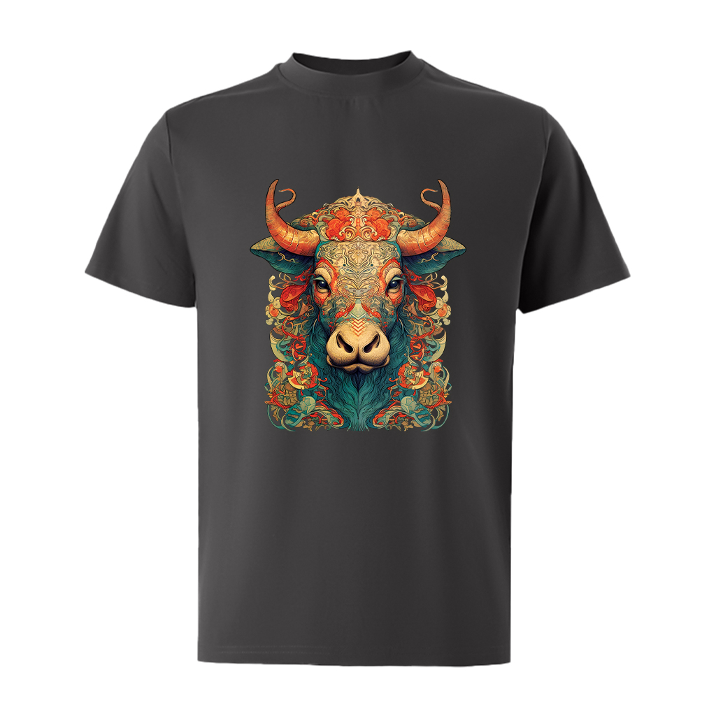 Áo thun nam form rộng 12 con giáp tuổi Sửu ATD478 Miucho Iconic cotton cổ tròn in graphic_thumbnail_14