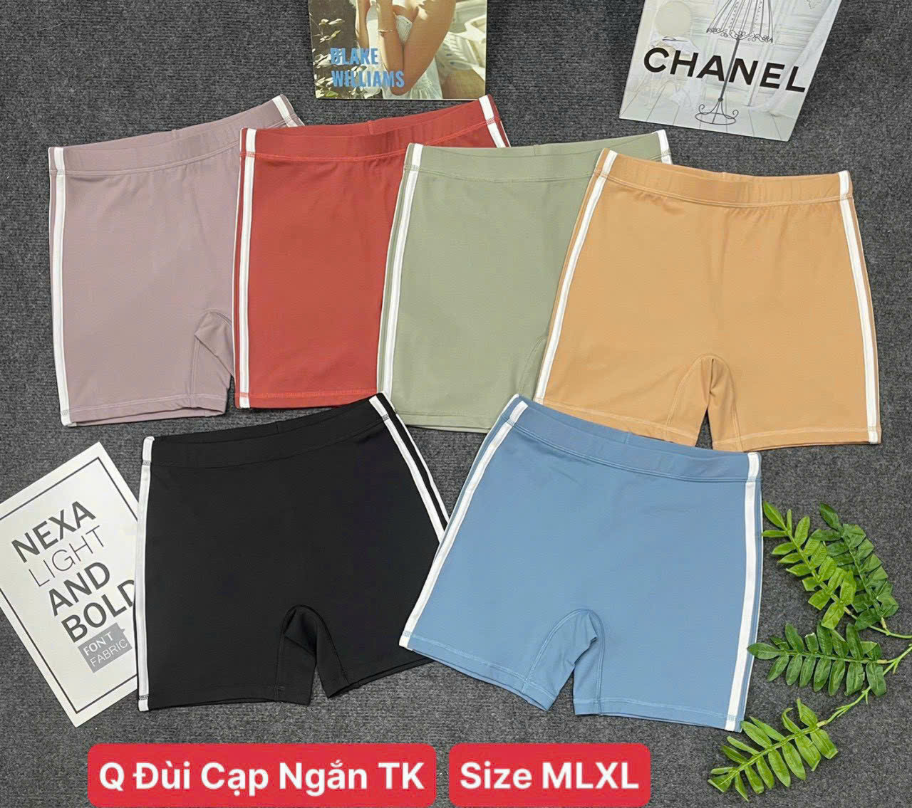 Quần Đùi Thể Thao Phối 3 Sọc, Dáng Ôm Body_thumbnail_2