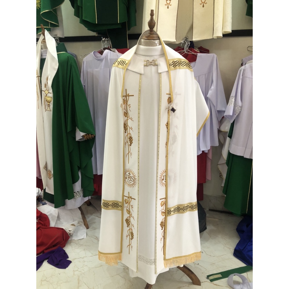 Áo chầu Thánh Thể - Cung nghinh Thánh Thể - Quà tặng Công Giáo dành cho Linh mục, phó tế NS211-1_thumbnail_1