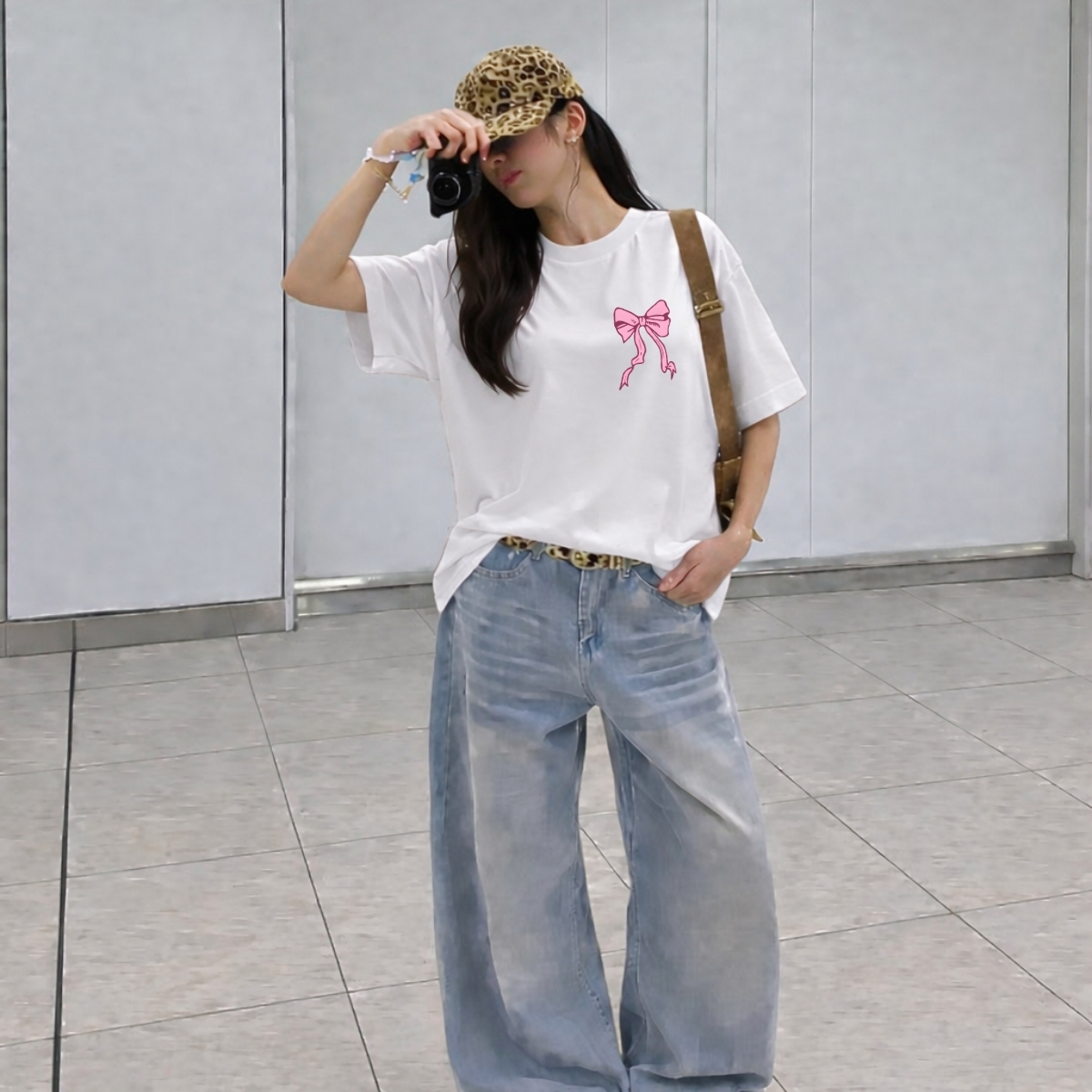 Áo thun unisex UX30-1137 Faith Over Fear in nơ hồng dáng oversized local brand WETEE_thumbnail_0