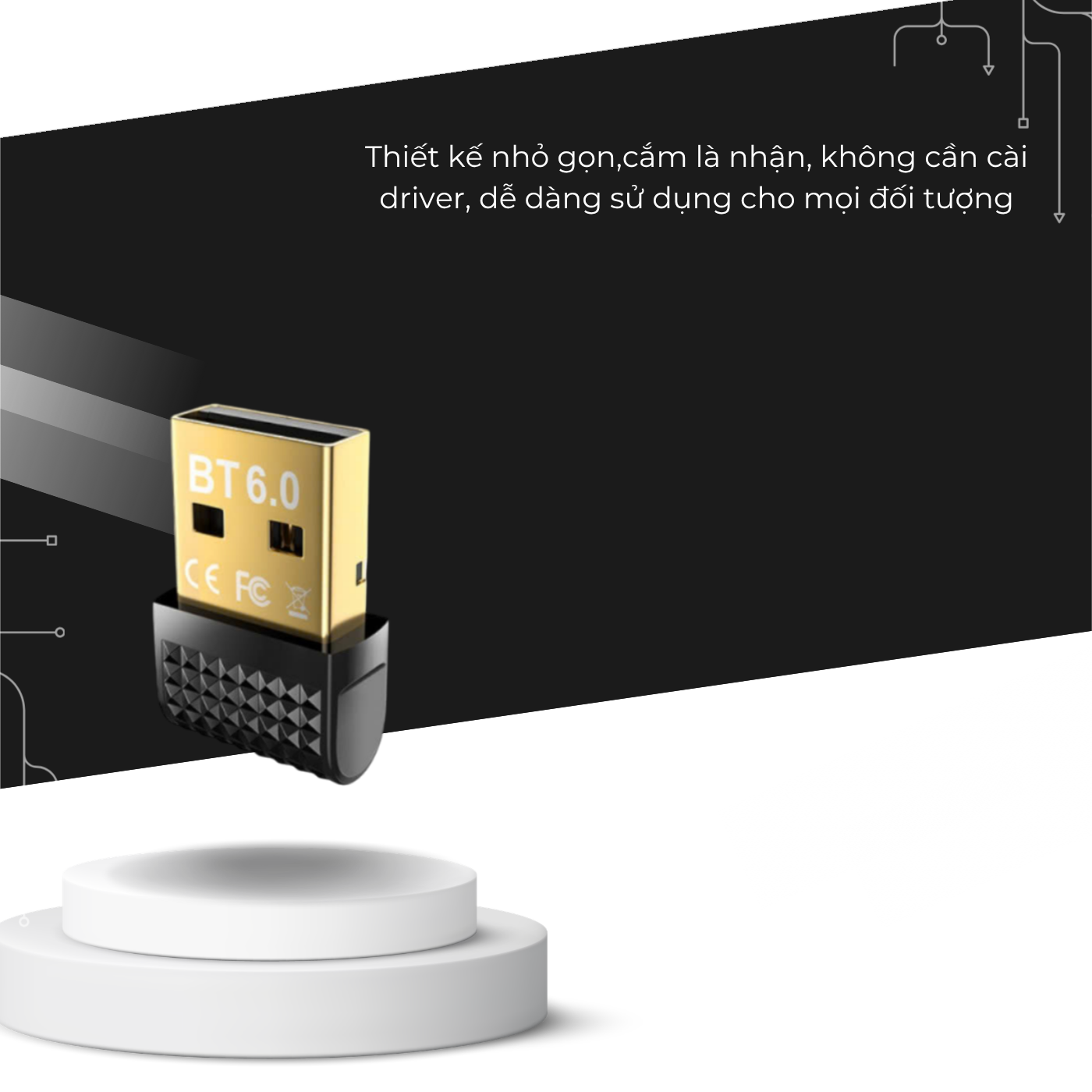 T-ECO SHOP USB Bluetooth 6.0 Cho PC Laptop – Kết Nối Không Dây, Plug & Play, Tương Thích Đa Năng_thumbnail_2