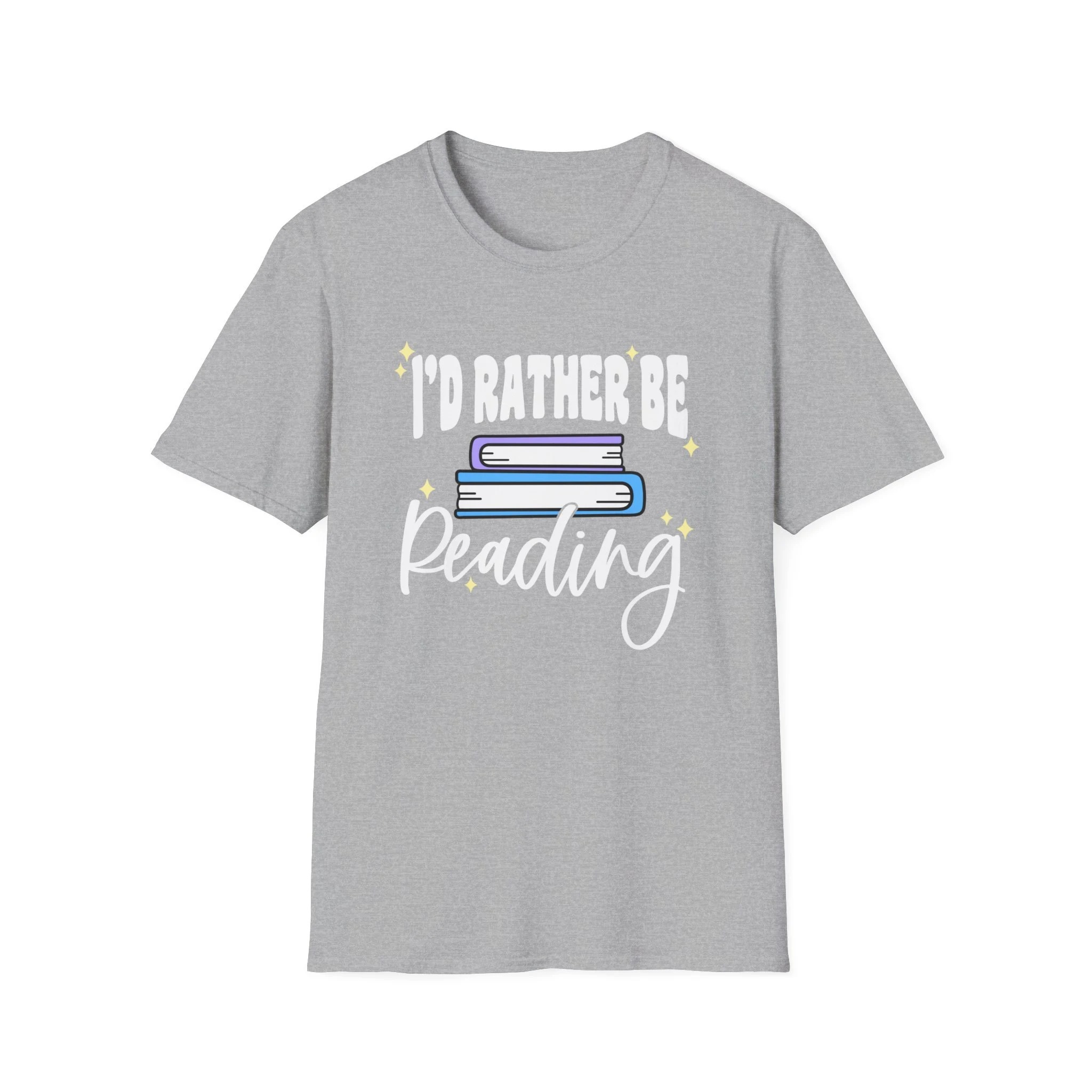 I'd Rather Be Reading Shirt - Funny Book Lover Tee Introvert Gift Bookworm T-Shirt Unisex_thumbnail_3
