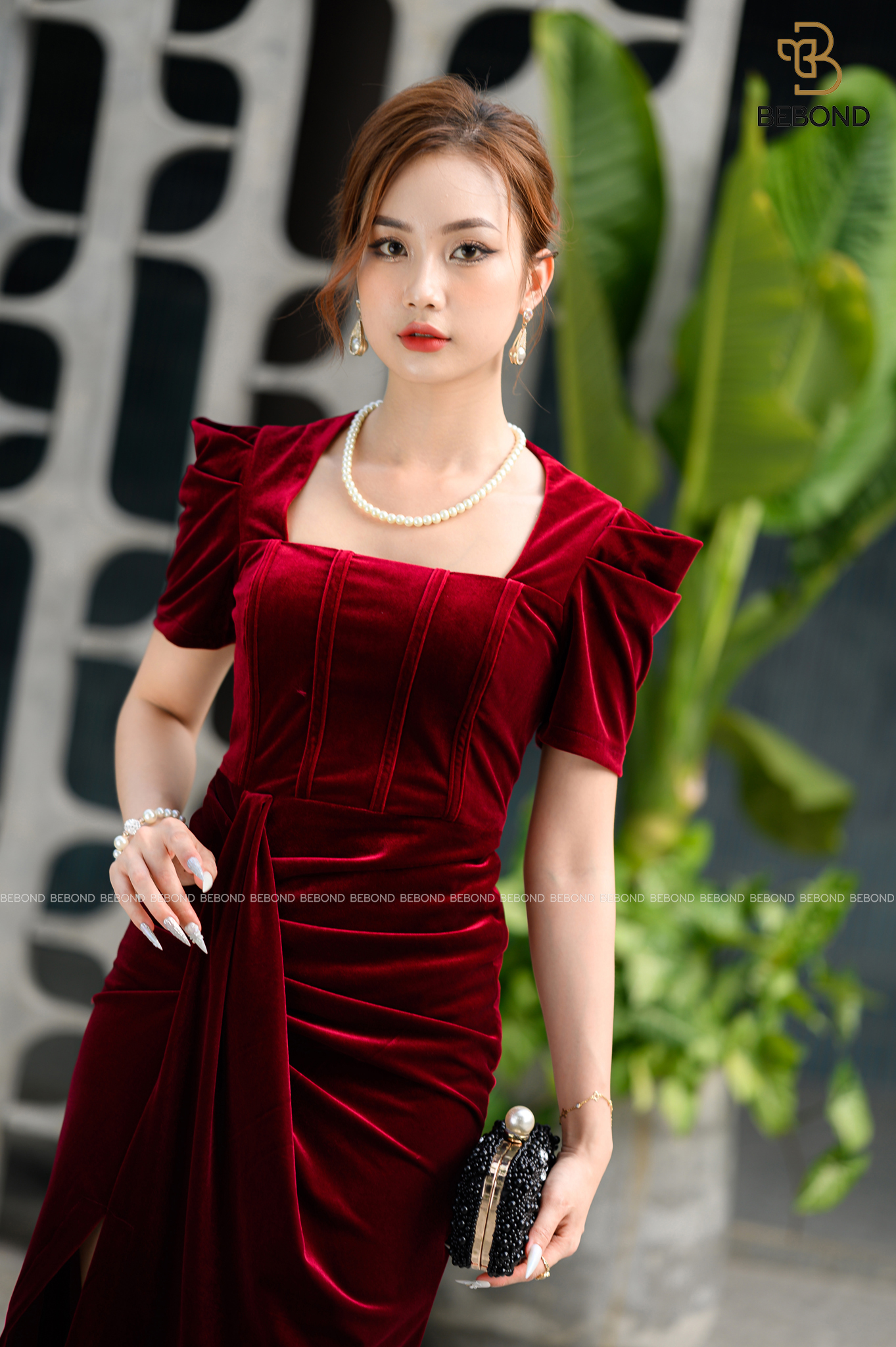 Đầm nhung xẻ đùi NGẮN TAY- EMILY DRESS_thumbnail_6