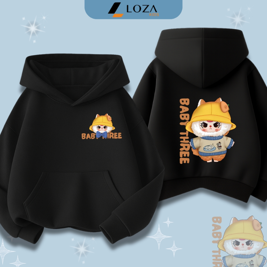 Áo nỉ hoodie bé trai in hình Capybara - Loza Kids HN3390