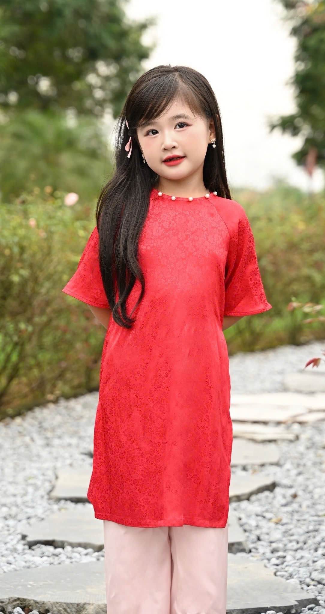 AD24013 Áo dài Bích Ngọc Lưu Ly