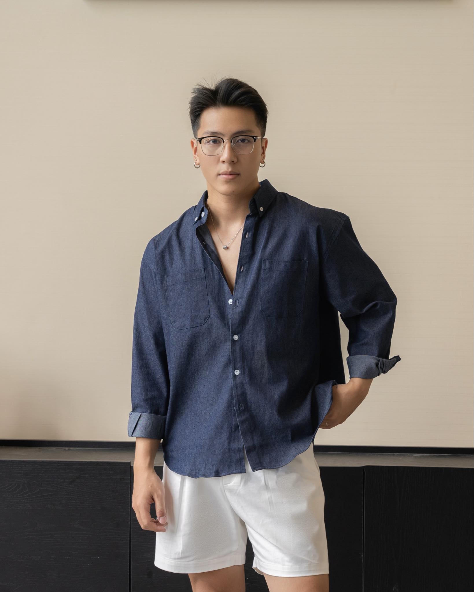 Áo Sơ Mi Dài Tay Jackson Vải Denim Form Relaxed_thumbnail_8