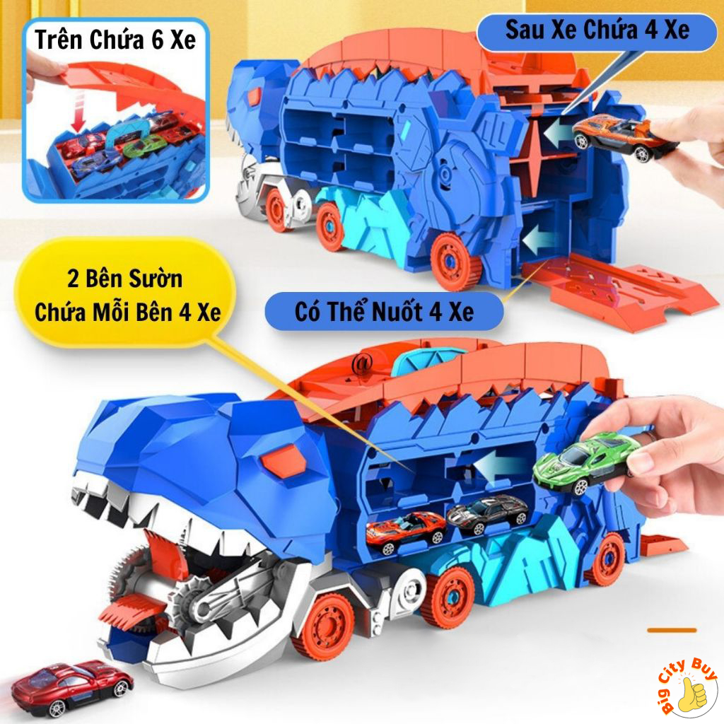 Đồ Chơi Xe Khủng Long Nuốt Ô Tô, Đồ Chơi Xe Khủng Long Biến Hình Cầu Trượt, Xe Đồ Chơi Cho Bé Trai_thumbnail_3