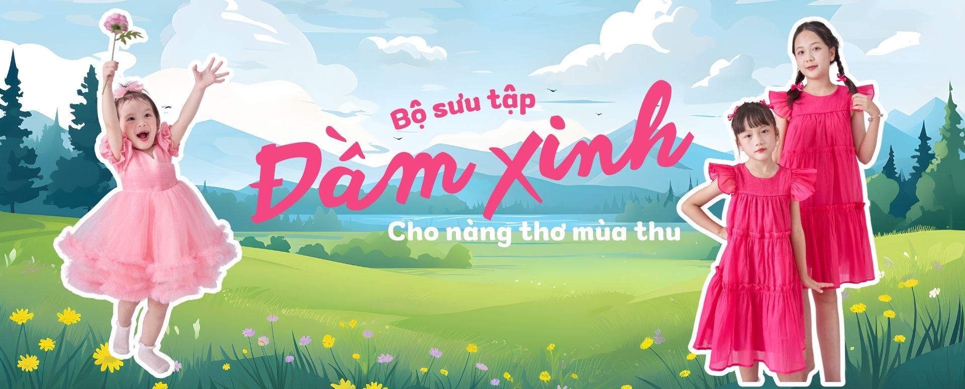 banner tiệm may mẹ voi xinh