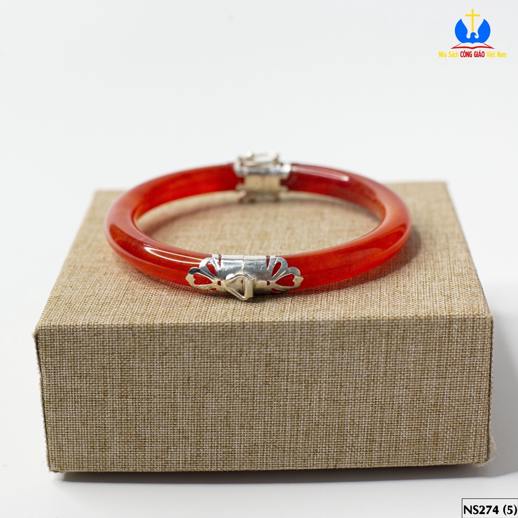 Vòng tay đá Ngọc Bích bọc bạc ta TS0296 - Món quà ý nghĩa cho mẹ và bà_thumbnail_4