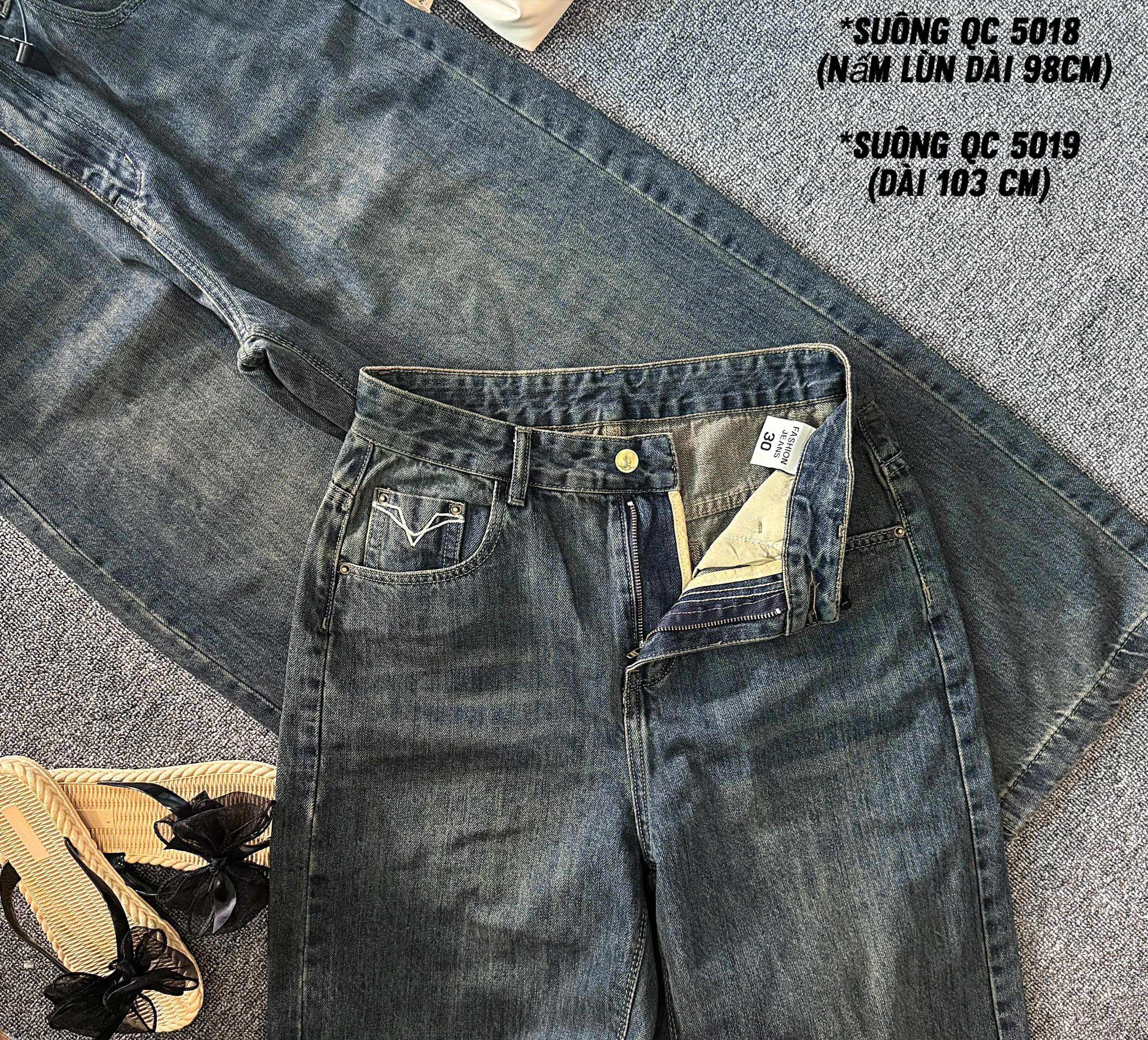 BIGSIZE NỮ - Quần jean ống suông thêu T-QJ5019_thumbnail_4