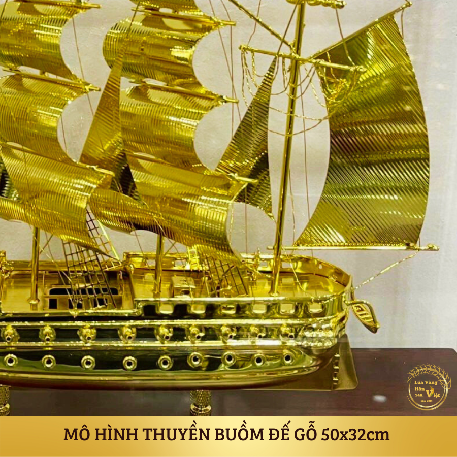 THUYỀN BUỒM ĐẾ GỖ 50x32cm_thumbnail_2
