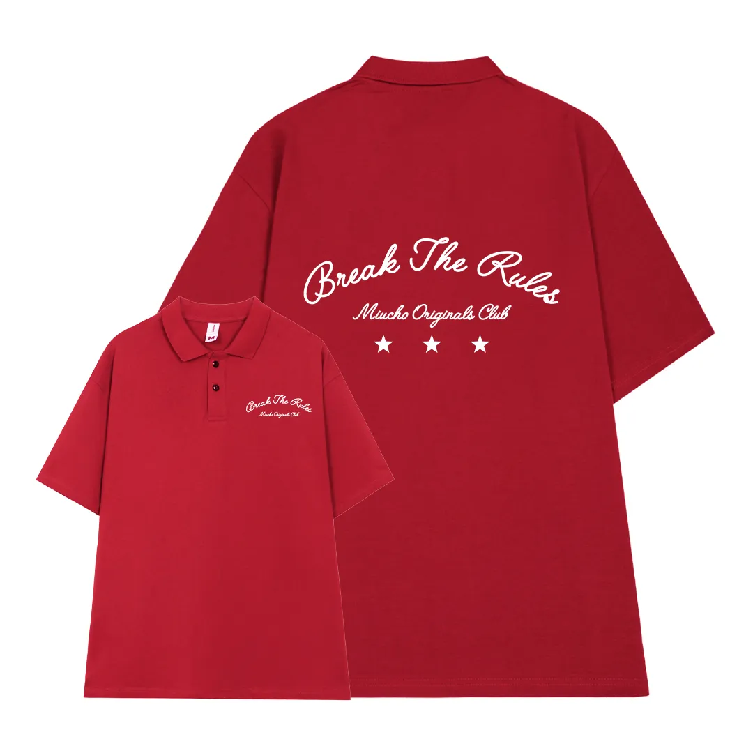 Áo polo form rộng basic 2482 Miucho vải cotton co giãn thoáng mát cổ trụn in typography_thumbnail_12