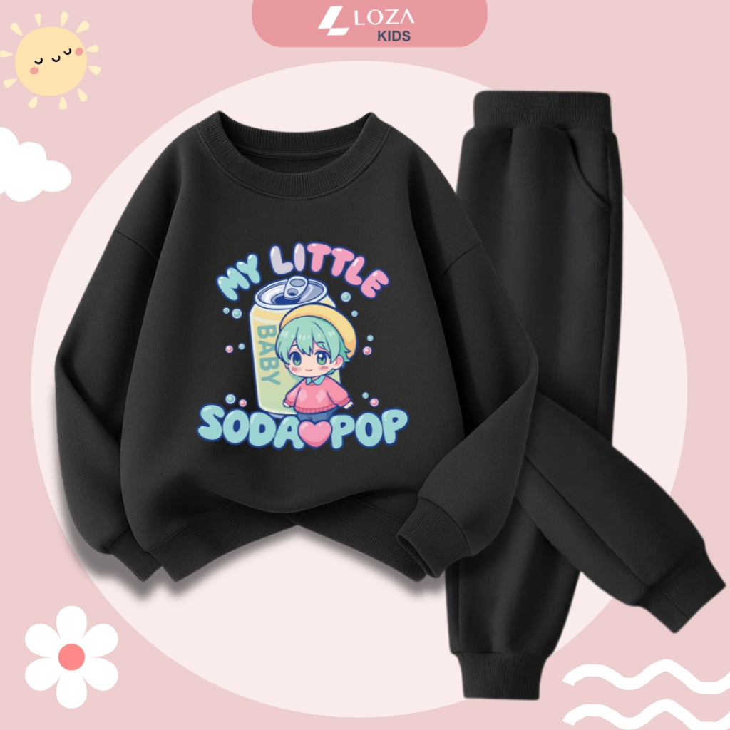 Set bộ nỉ bé trai, bé gái in hình SODA POP - Loza Kids BI547_thumbnail_3