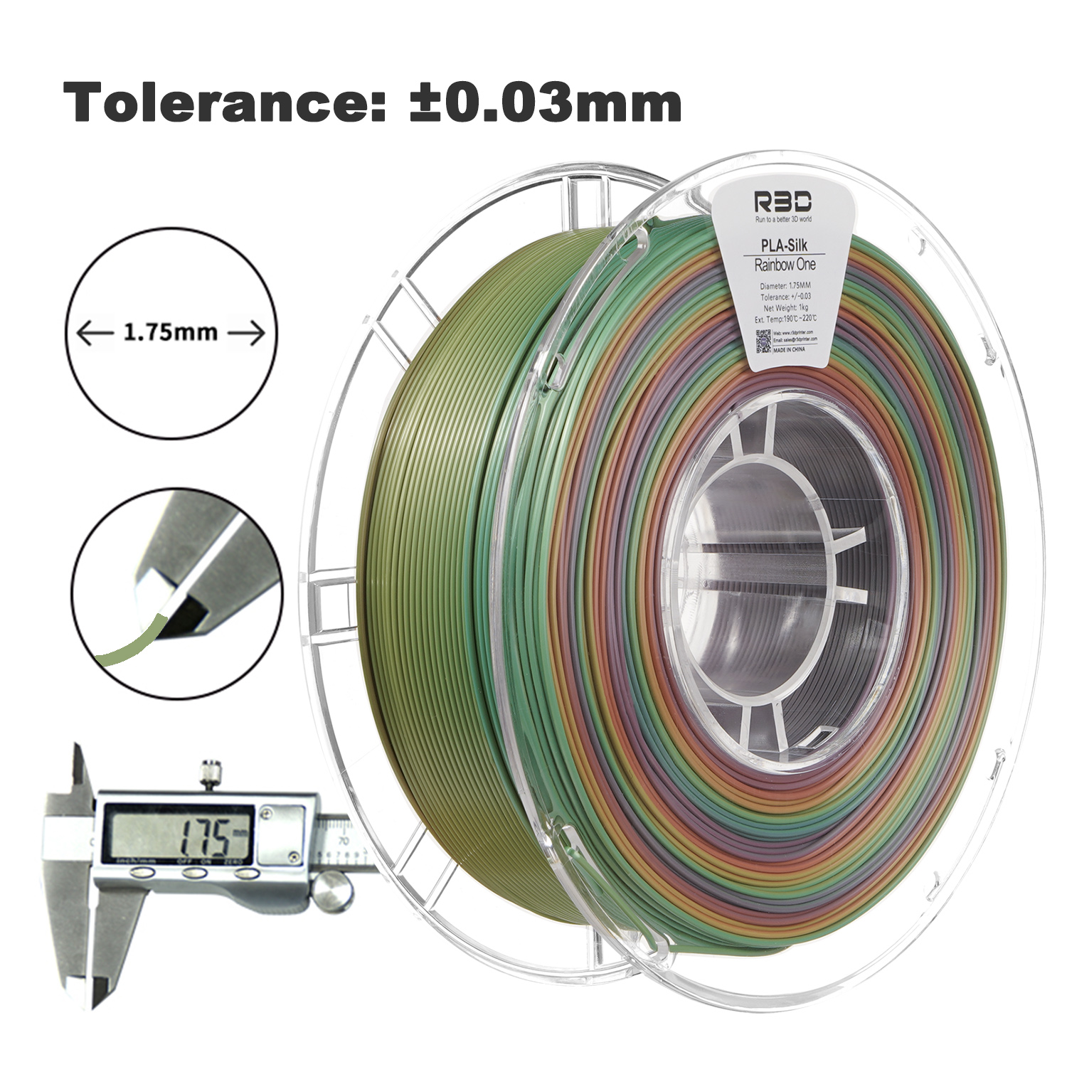 R3D PLA Silk [Rainbow 1] 1kg_thumbnail_4