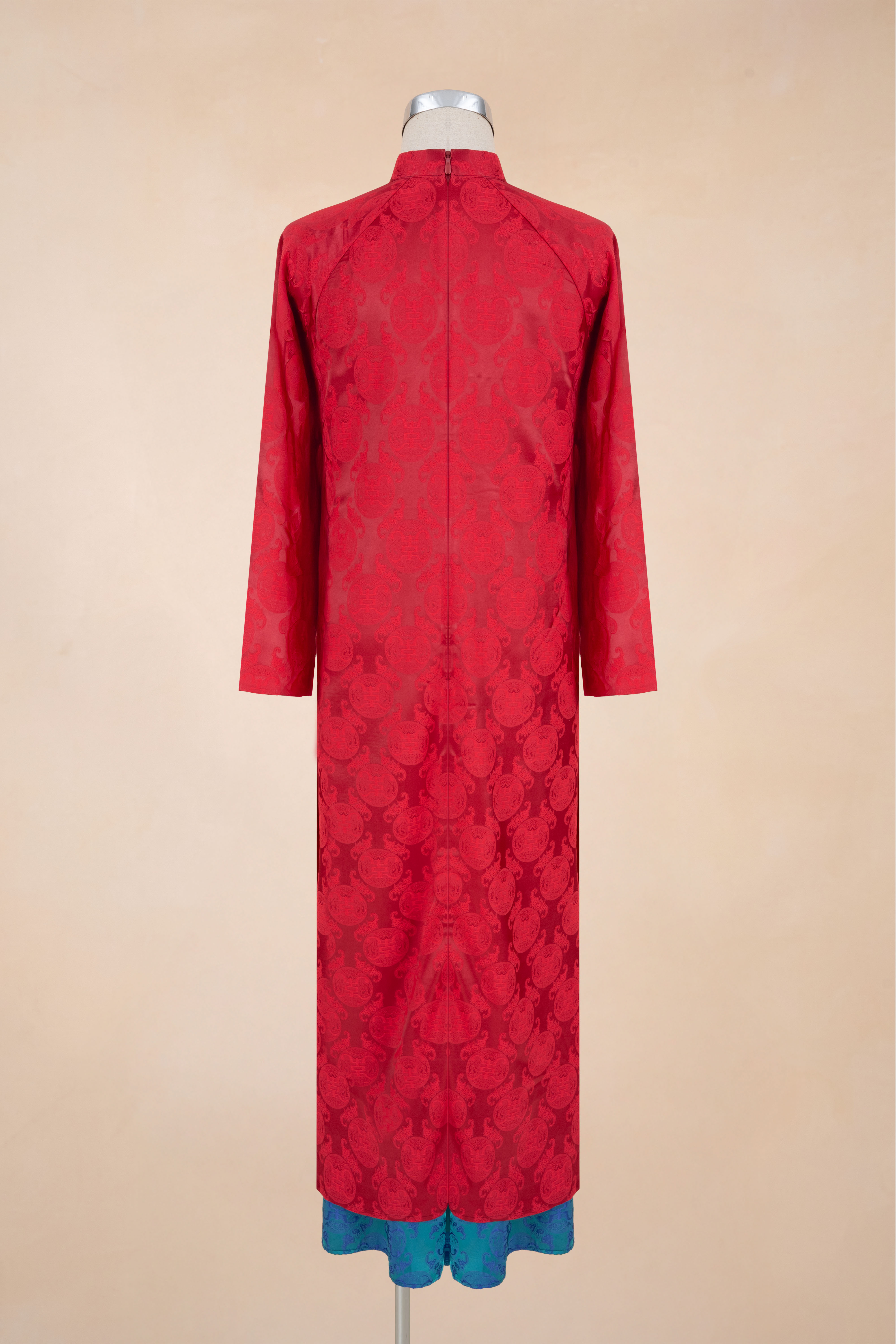 Áo Dài Lụa Hoạ Tiết