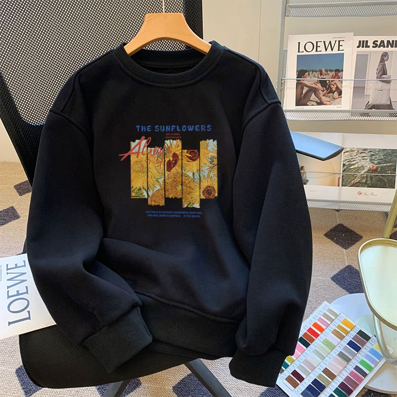 Áo sweater nữ dáng rộng dày - Áo nỉ thu đông unisex local brand -  Loza G0089_thumbnail_4