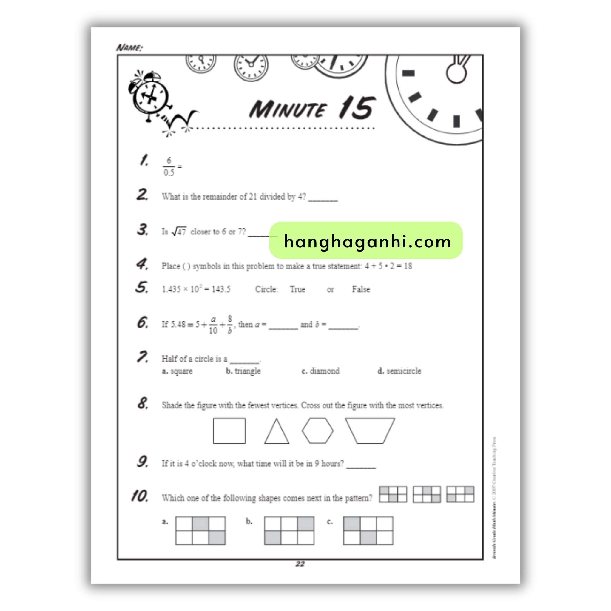 Math Minutes Grade 7- Sách Toán Tiếng Anh cho bé lớp 7_thumbnail_2