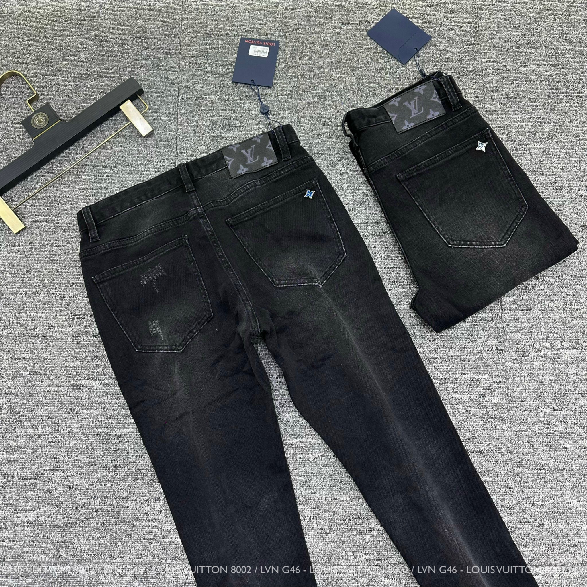 QUẦN JEANS LV ĐEN WASH NHẸ 8002_thumbnail_3