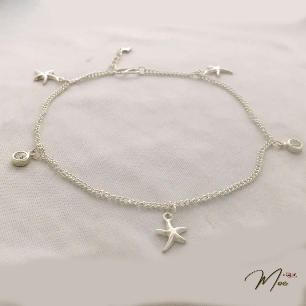 LC114 - Lắc chân sao biển pha lê ngọt ngào