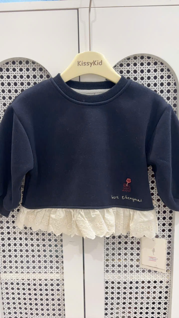 (G215) Áo nỉ viền bèo xanh navy_thumbnail_0