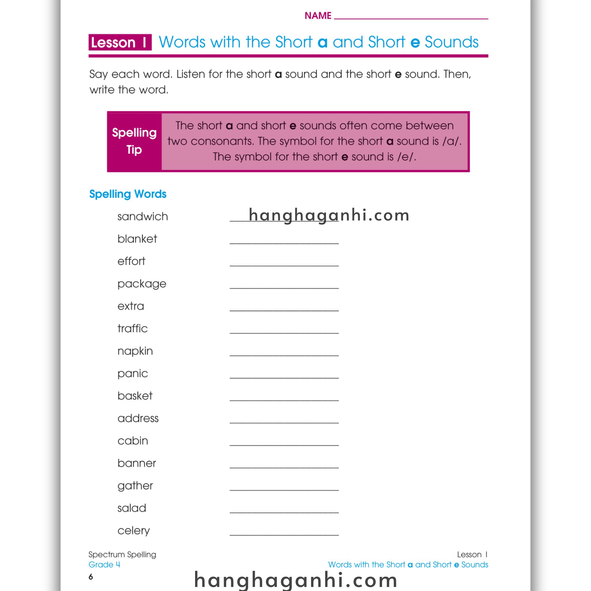 Sách Spectrum Spelling Workbook Grade 4_thumbnail_14