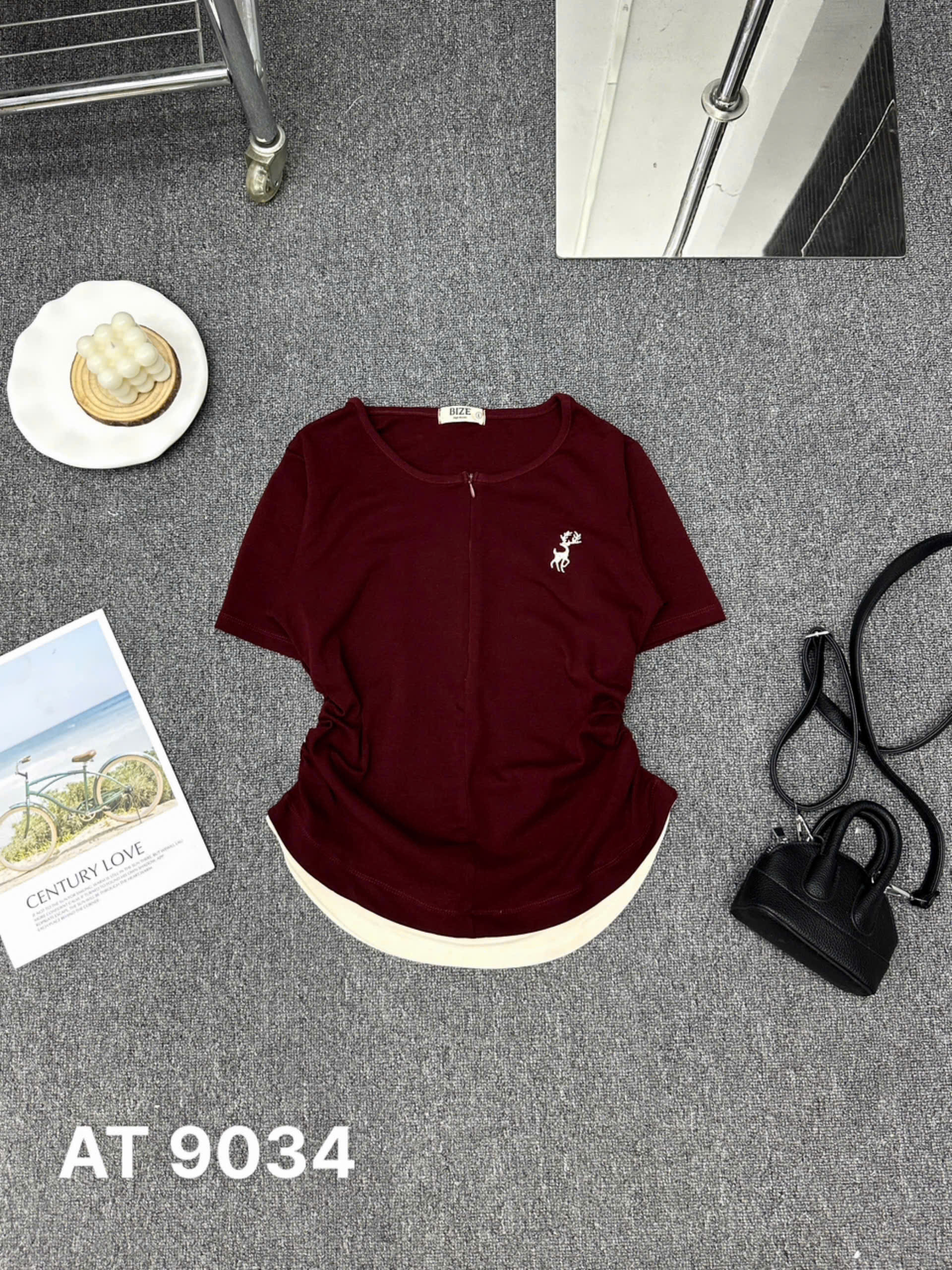 Áo thun thêu hươu phối dây kéo trước bigsize AT9034 dành cho nàng béo mập từ 55-90kg_thumbnail_12