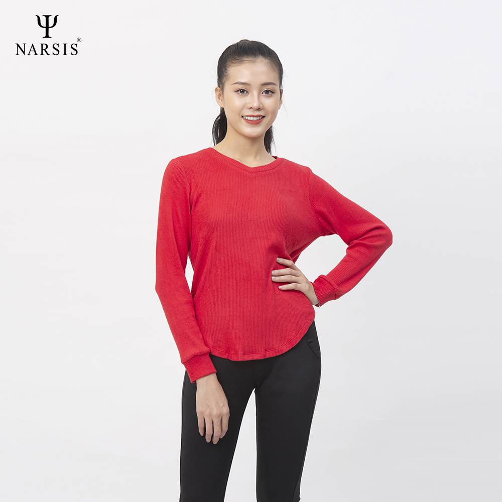 ÁO THU ĐÔNG NỮ L0066 NARSIS VẢI LEN COTTON ẤM ÁP, THOÁNG MÁT, GIỮ ẤM TỐT, MỀM MẠI_thumbnail_2