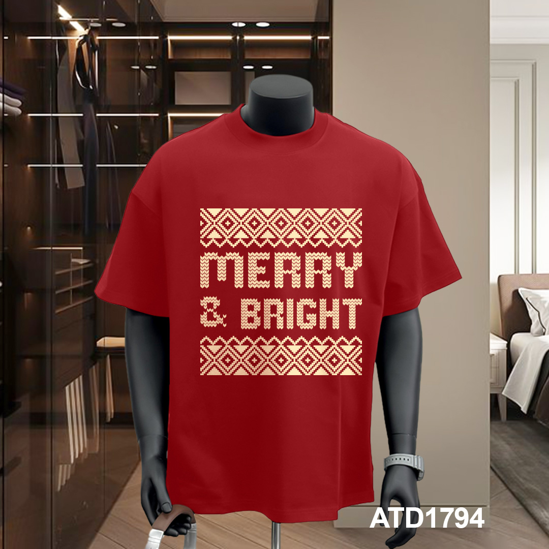 Áo phông nam giáng sinh noel form rộng cổ tròn vải cotton thoáng mát 1794 Miucho Iconic in artwork_thumbnail_9