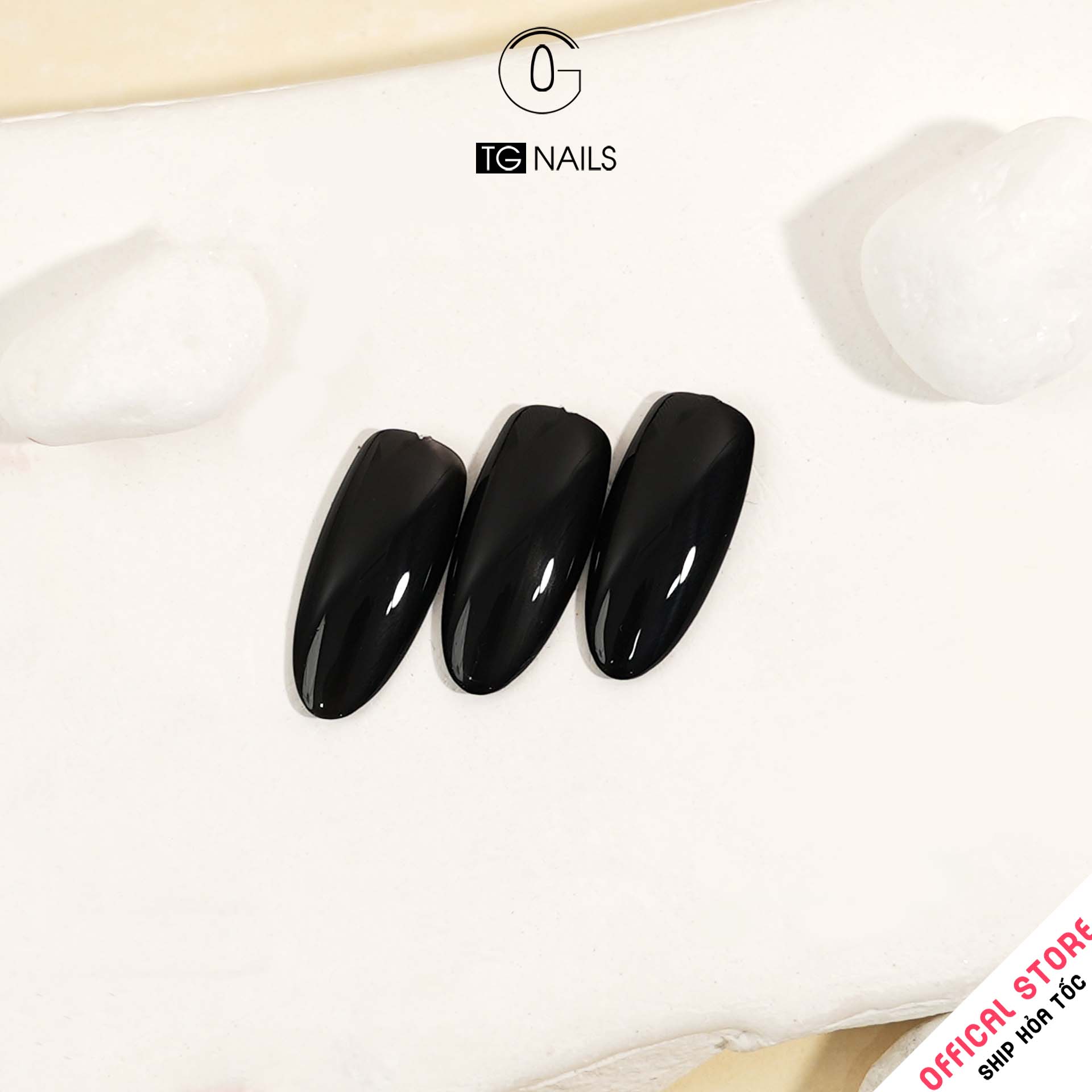 Sơn gel màu Đen TG cao cấp cọ tròn chai 15ml_thumbnail_3