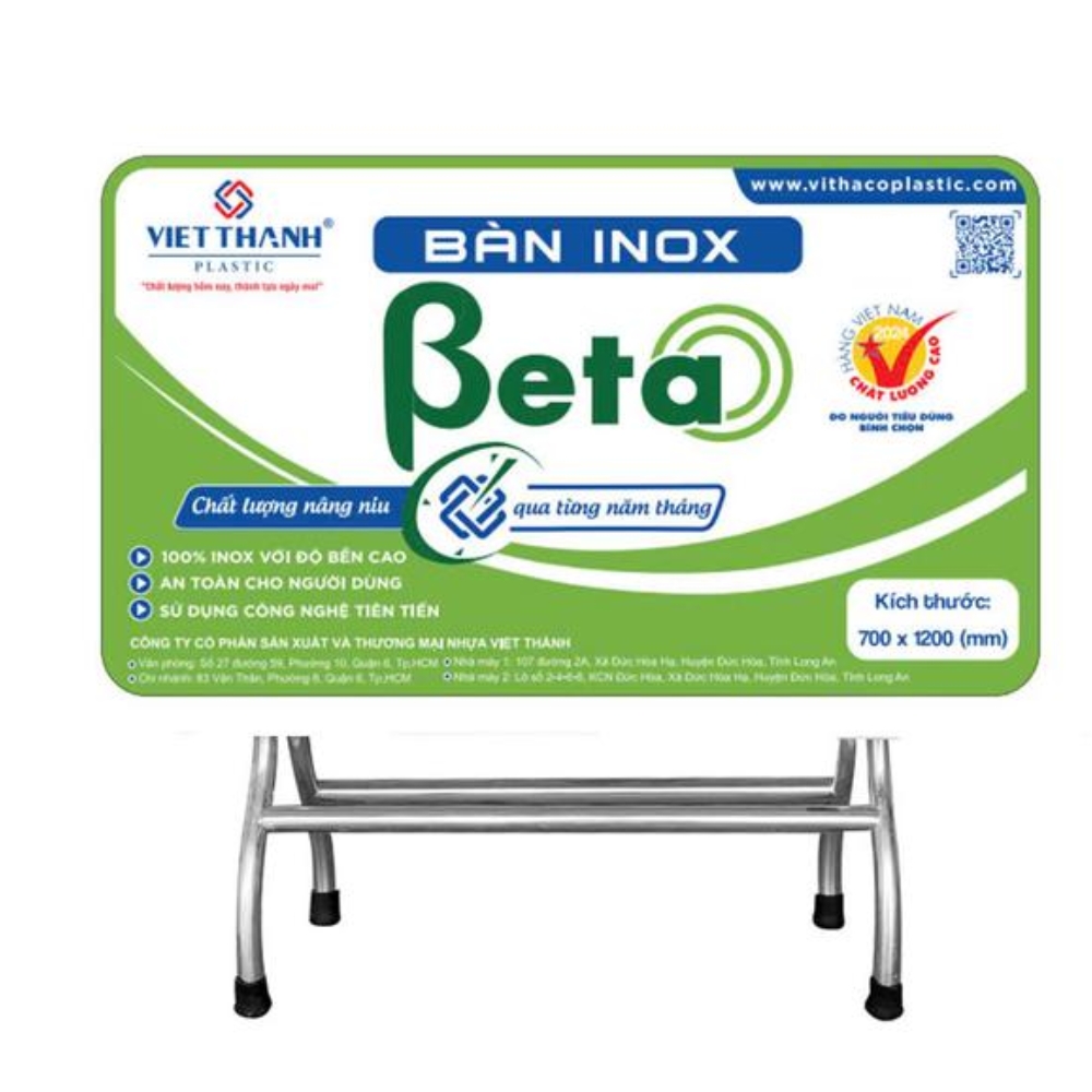 BAN INOX CHỮ NHẬT BETA