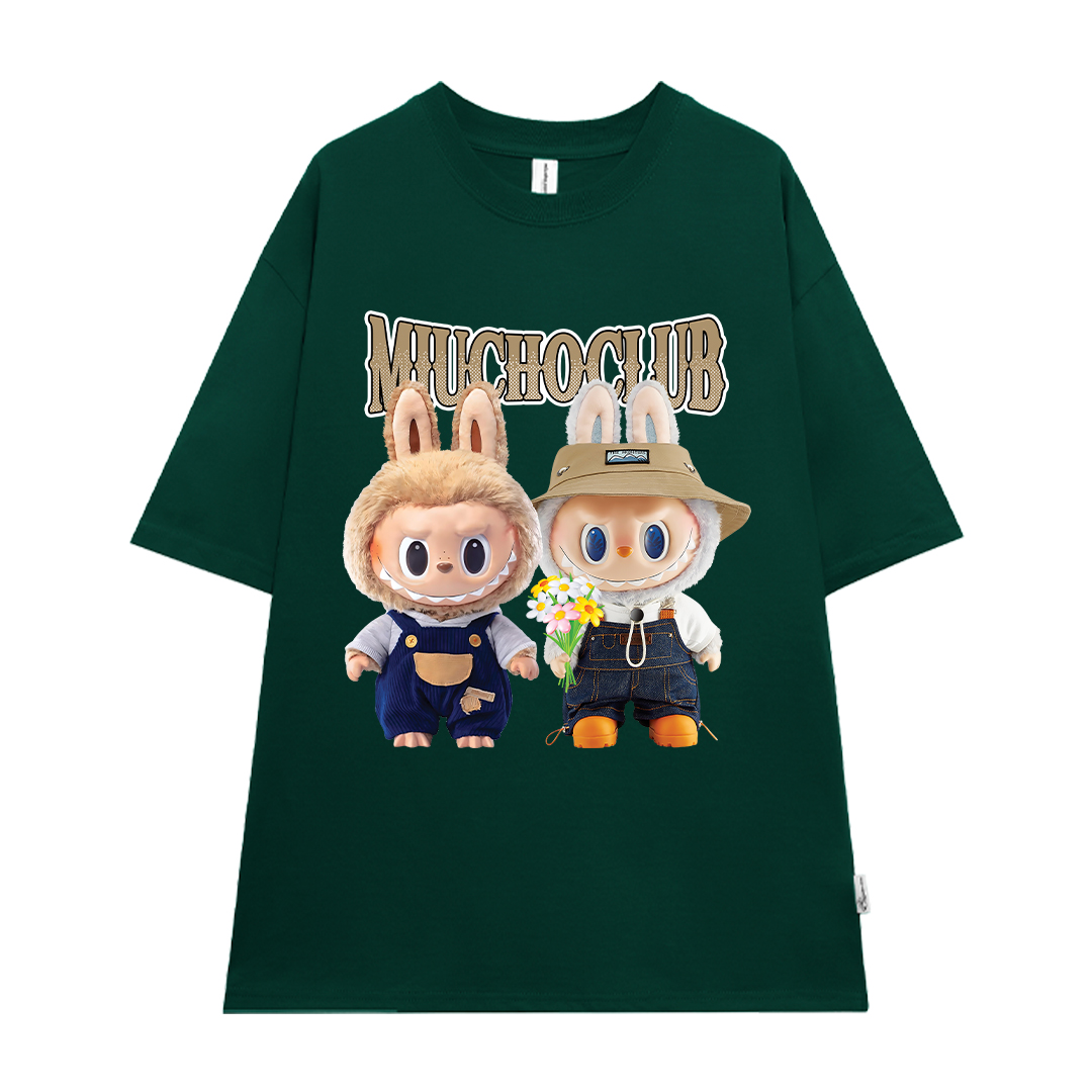 Áo phông labubu form rộng nhiều màu ATD1448 Miucho vải cotton cổ tròn in mix_thumbnail_19