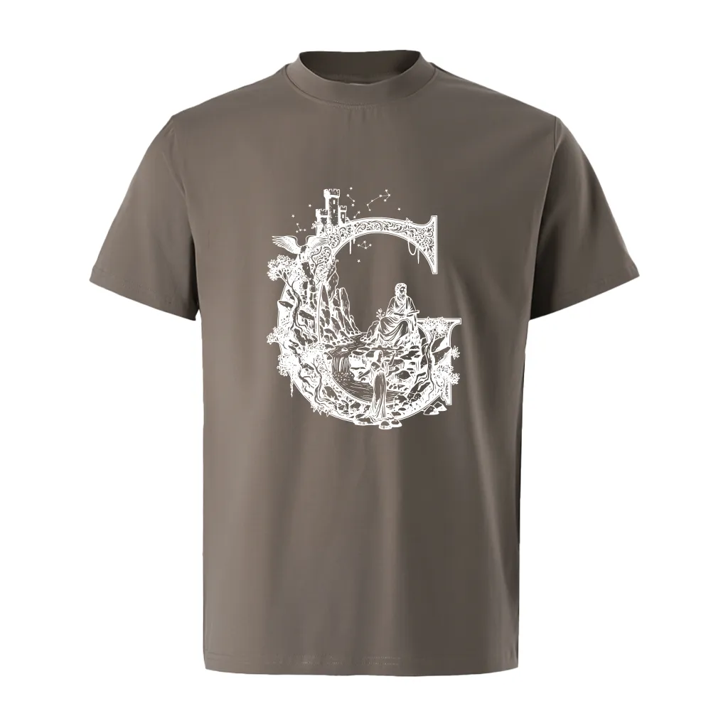 Áo thun oversize nam Miucho Iconic vải cotton thoáng mát cổ tròn tay ngắn trẻ trung in chữ cái G 2752_thumbnail_15