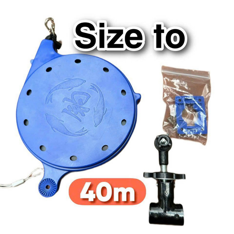 Bộ Dây Bảo Hiểm Cần Câu Đài  Tự Động Thu Kèm Pass Kẹp Chiều Dài 20M - 40M_thumbnail_5