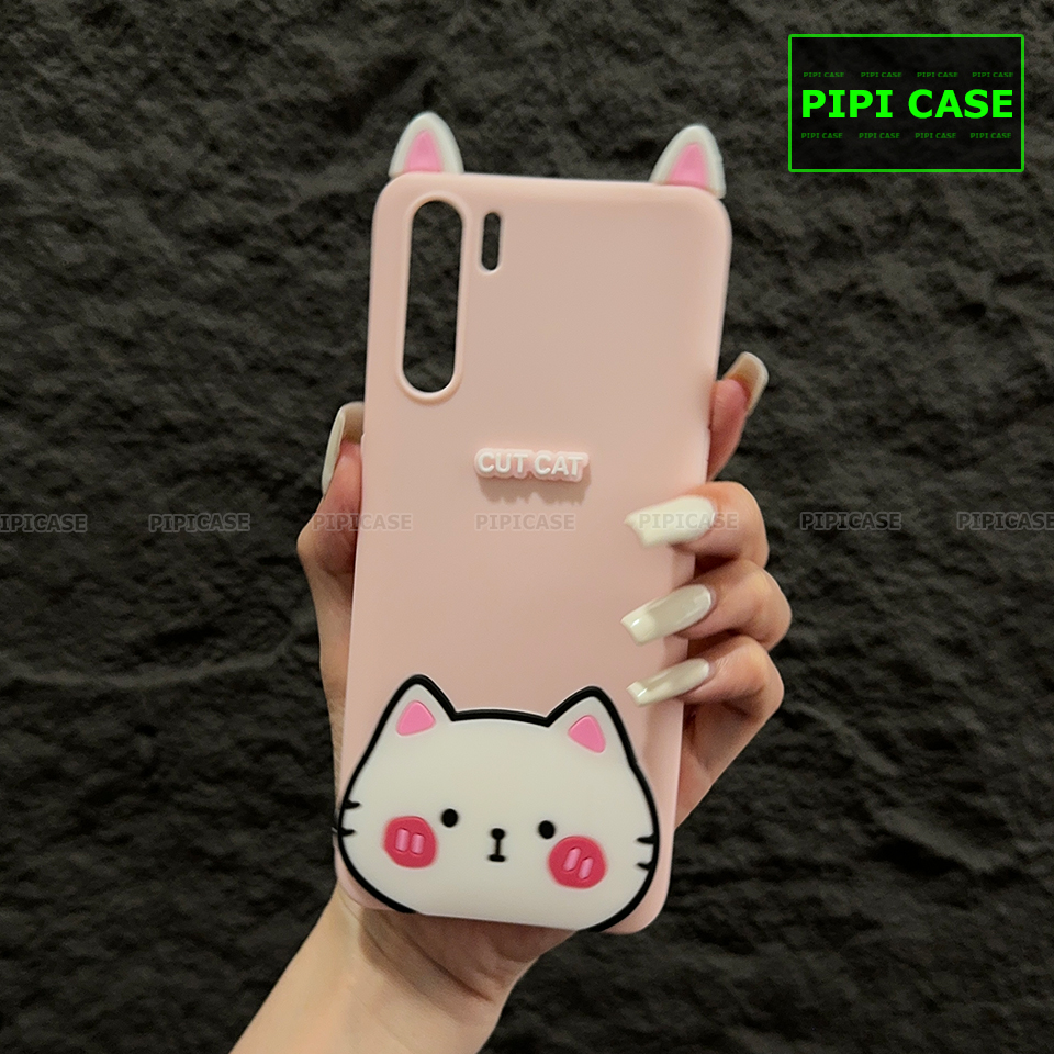 Ốp Lưng Oppo Reno 3 - HH Cat - Hồng