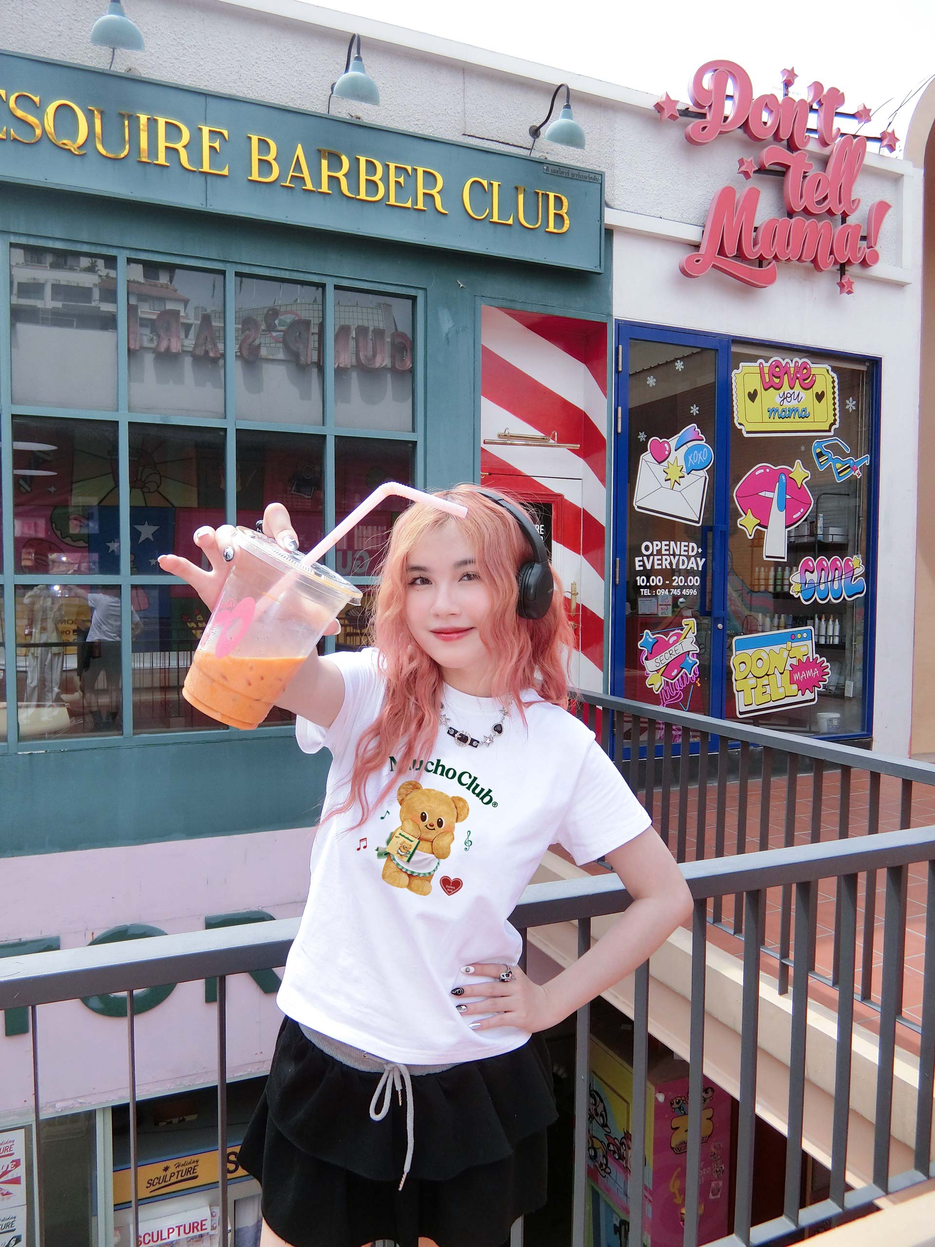 Áo baby tee Butter Bear đáng yêu form ôm ABD1341 Miucho tay ngắn vải cotton in mix_thumbnail_5