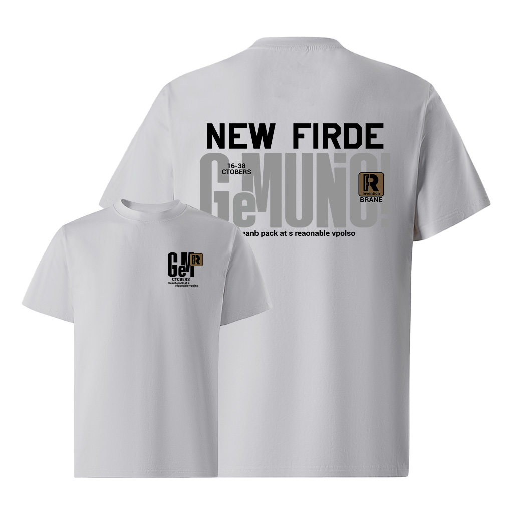 Áo thun nam form rộng ATD322 Miucho Iconic cotton cổ tròn in typography_thumbnail_15