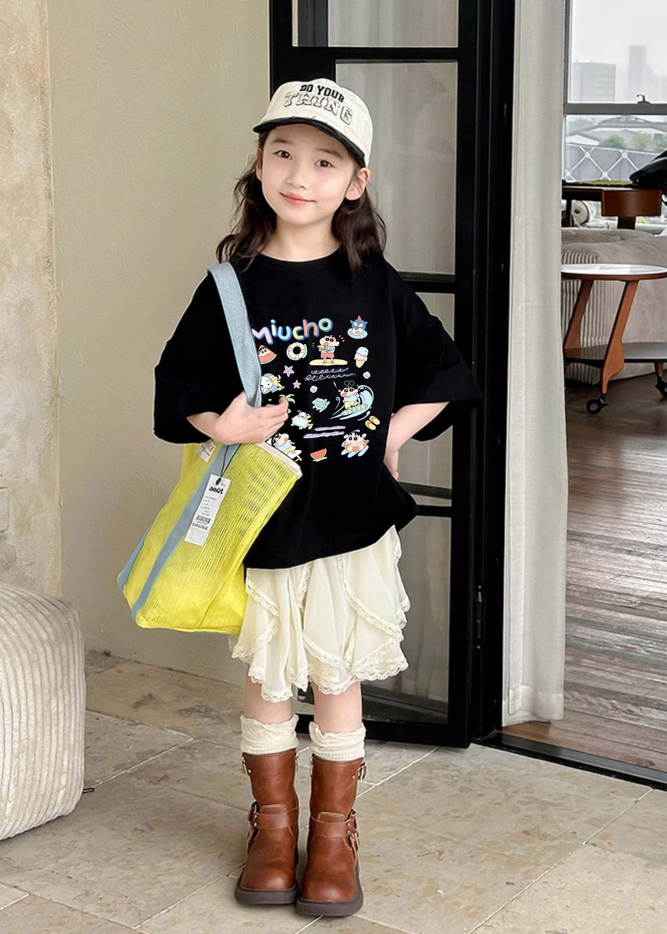 Áo thun trẻ em phong cách Hàn Quốc AED2380 Miucho Kid tay ngắn vải cotton thoáng mát in mix_thumbnail_4