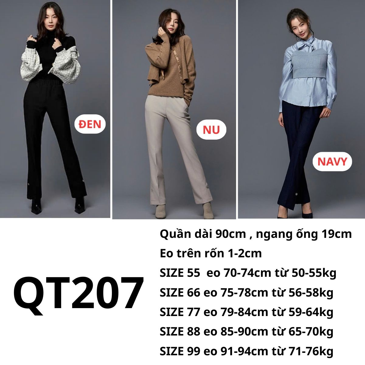 QT207- Quần tây Hàn