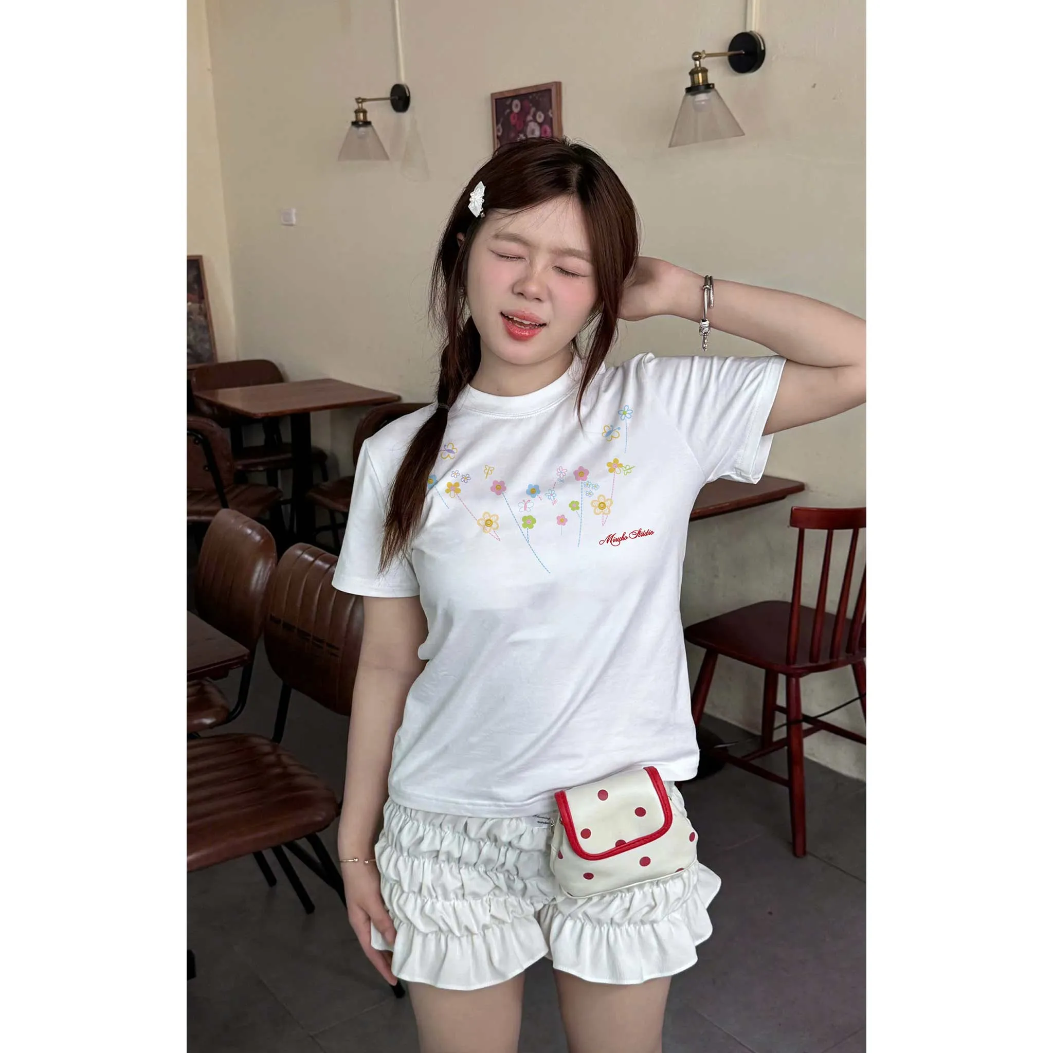 Áo baby tee nữ chuẩn form tôn dáng Miucho vải cotton co giãn 2 chiều thoáng mát cổ tròn in mix 2652_thumbnail_5