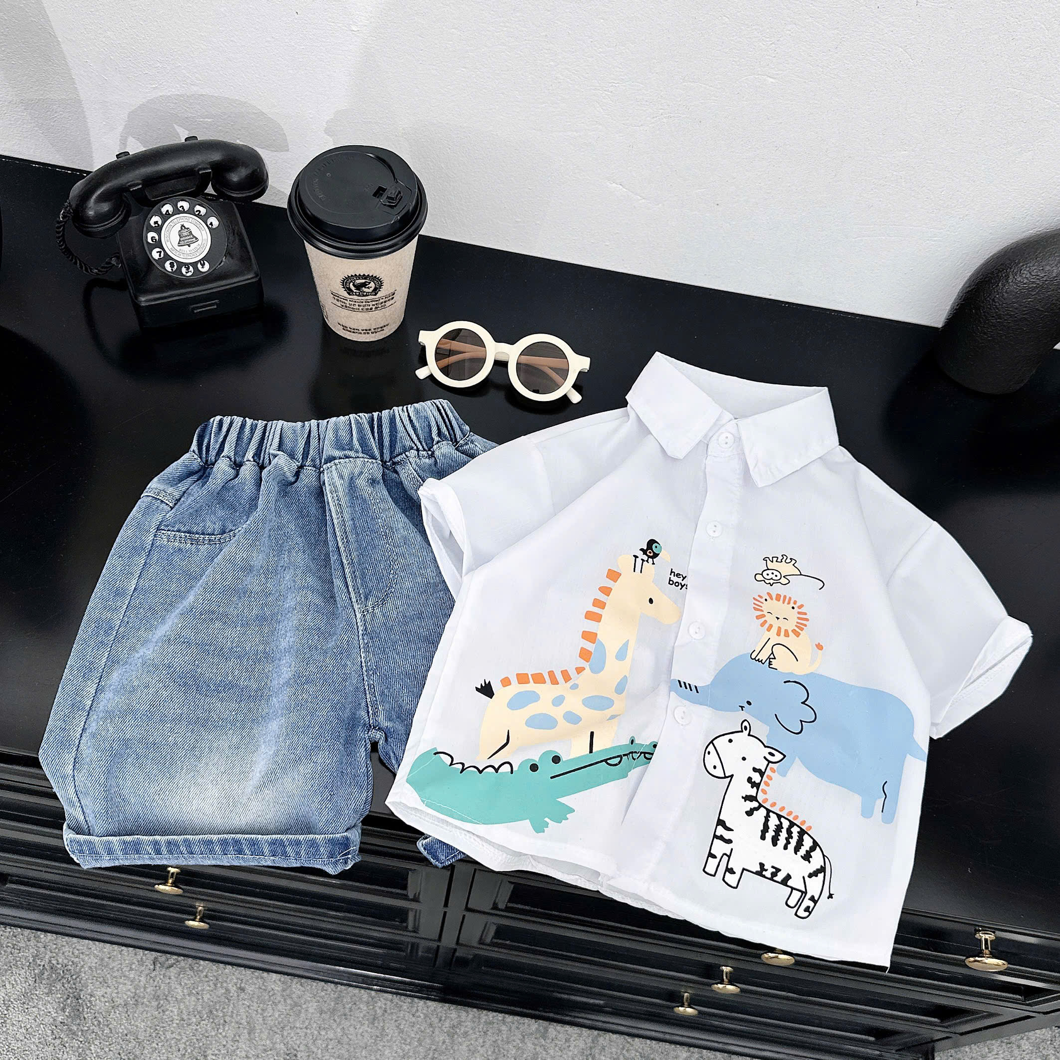 A71 BỘ SƠ MI QUẦN BÒ HƯƠU CAO CỔ - A108.303