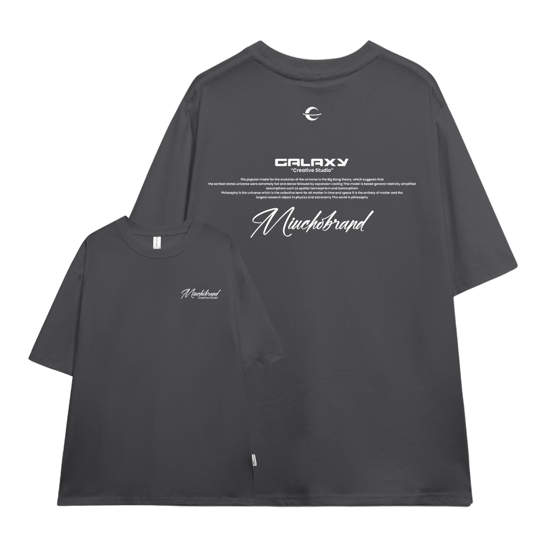 Áo thun nam form rộng local brand ATD1475 Miucho vải cotton thoáng mát cổ tròn in mix