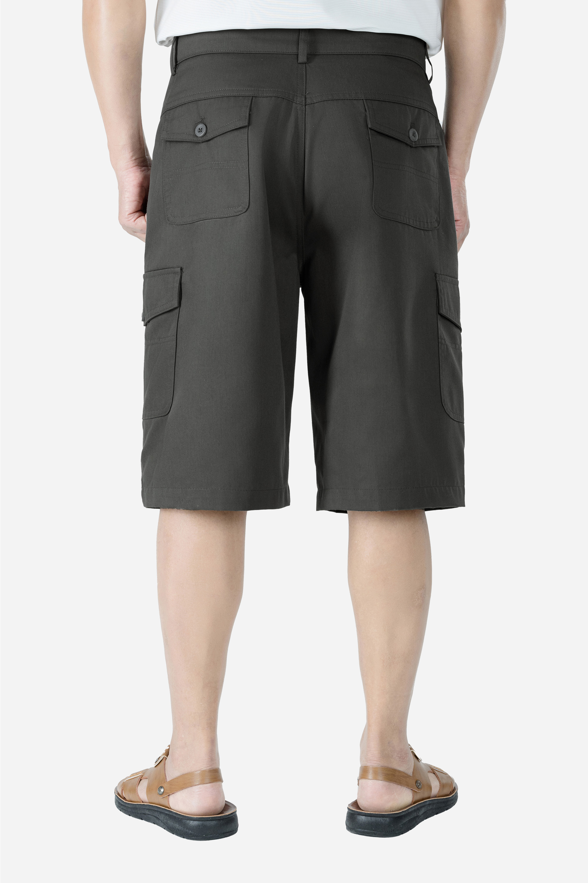 Quần Soọc Kaki Túi Hộp Nam Trung Niên ANCHI Dáng Suông Dài Qua Gối Màu Vỏ Đỗ_thumbnail_44