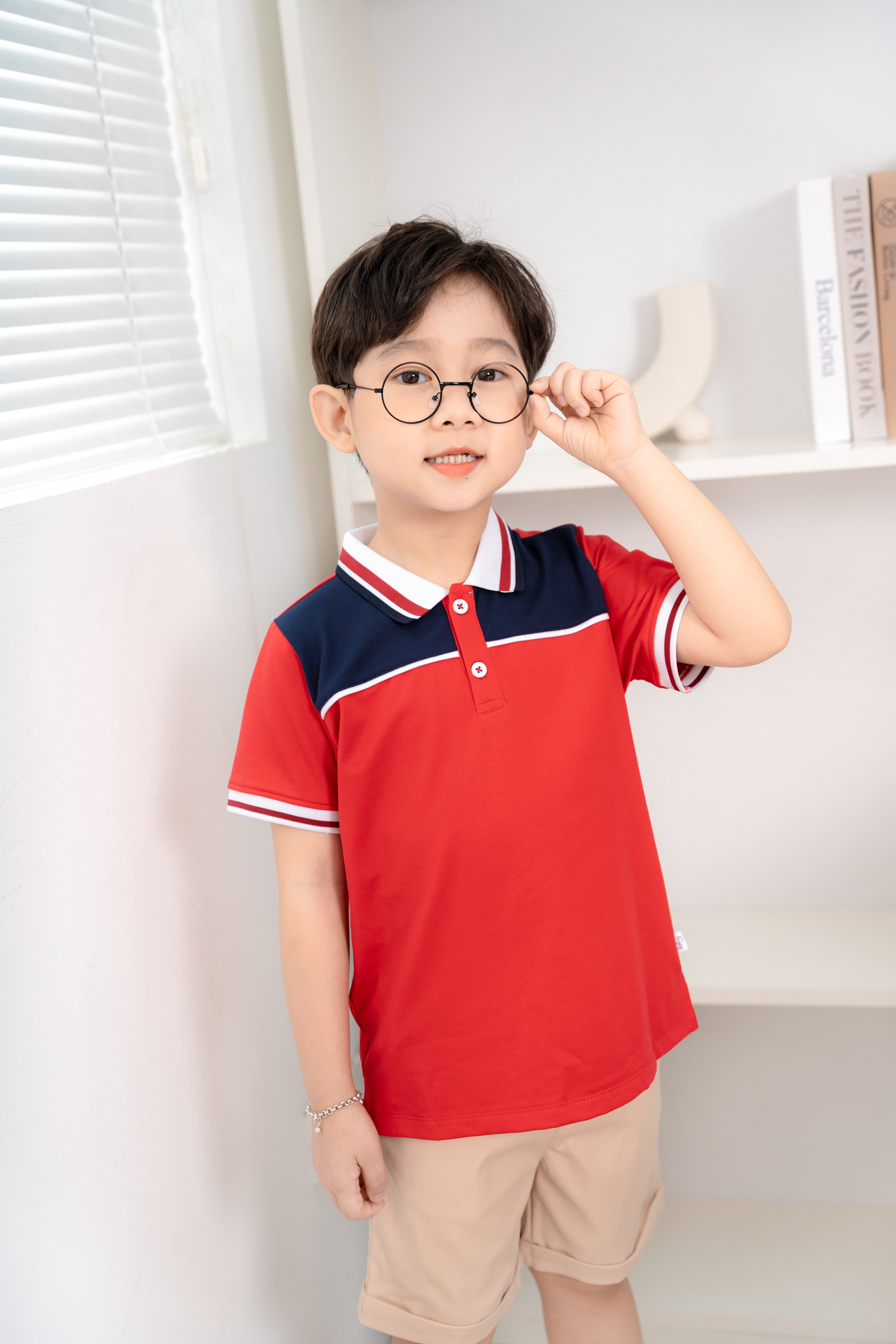 Áo polo can ngực kẹp lé phối vải_thumbnail_6