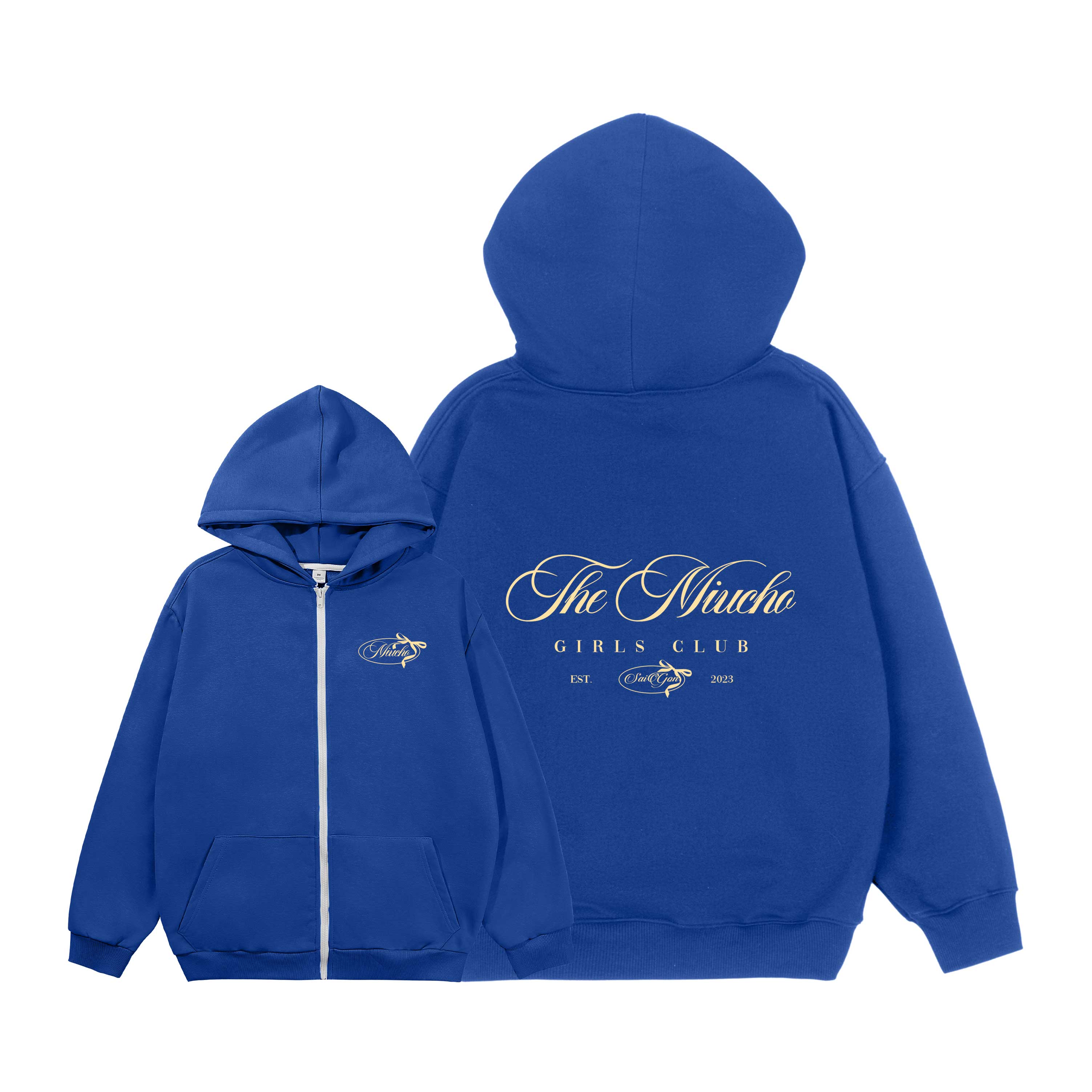 Áo hoodie zip local brand form rộng vải nỉ chân cua HZD1641 Miucho in typography_thumbnail_11