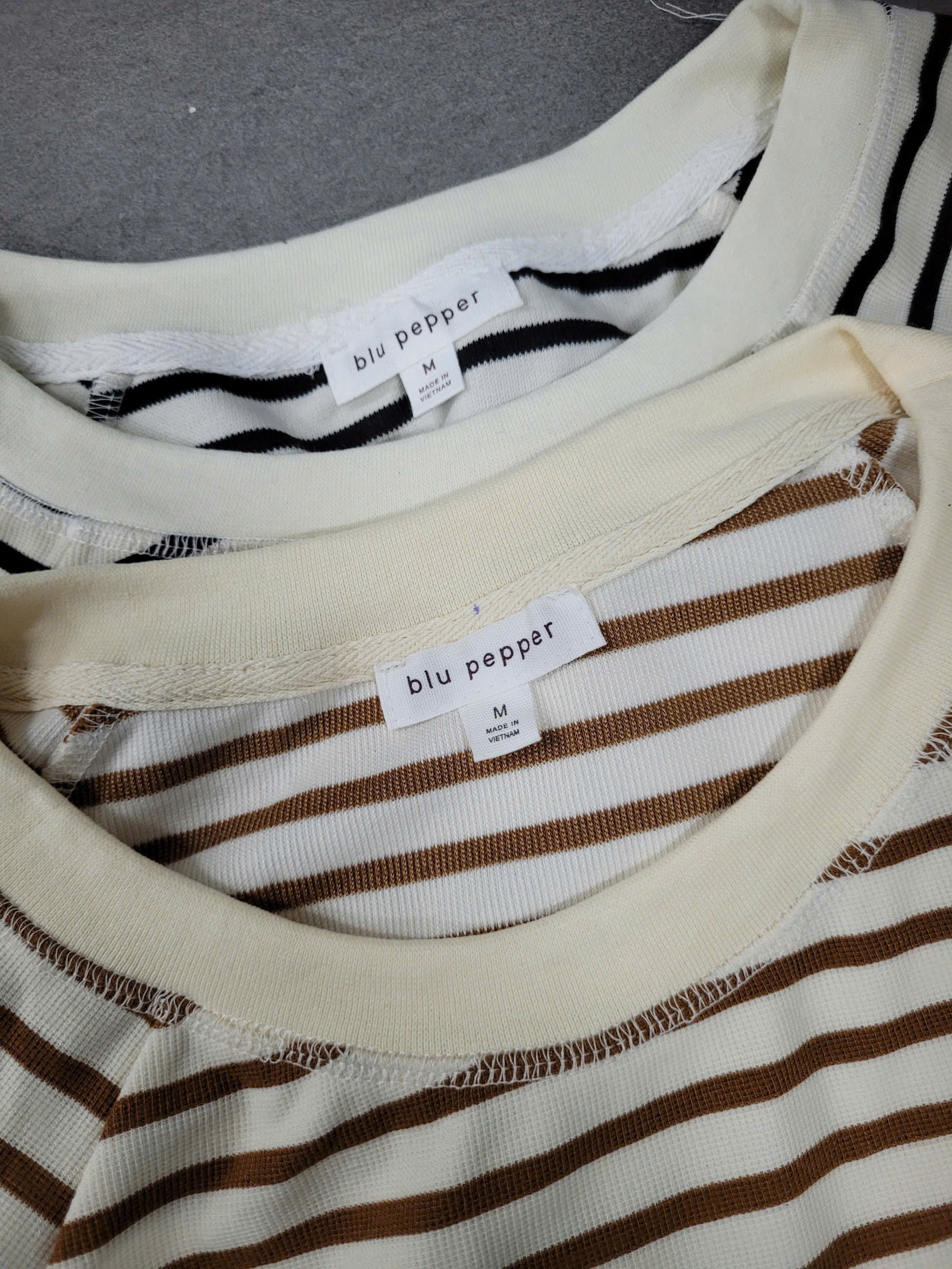 Set áo tay dài + quần phối sọc ( NÂU )_thumbnail_3