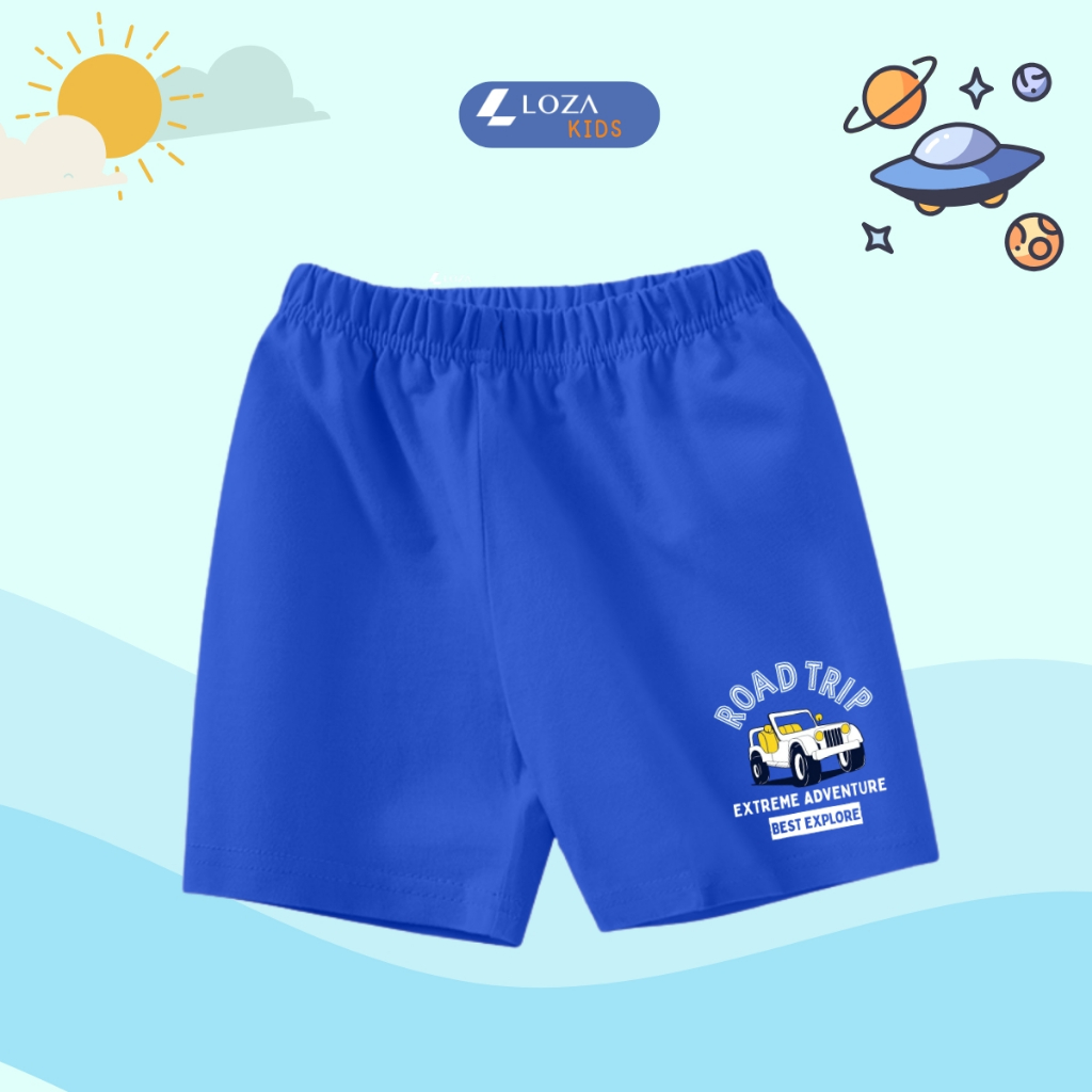 Quần đùi bé trai Snoopy, khủng long, ô tô hè 2025 - Quần đùi bé nam 15-40kg - Loza Kids QU002_thumbnail_2